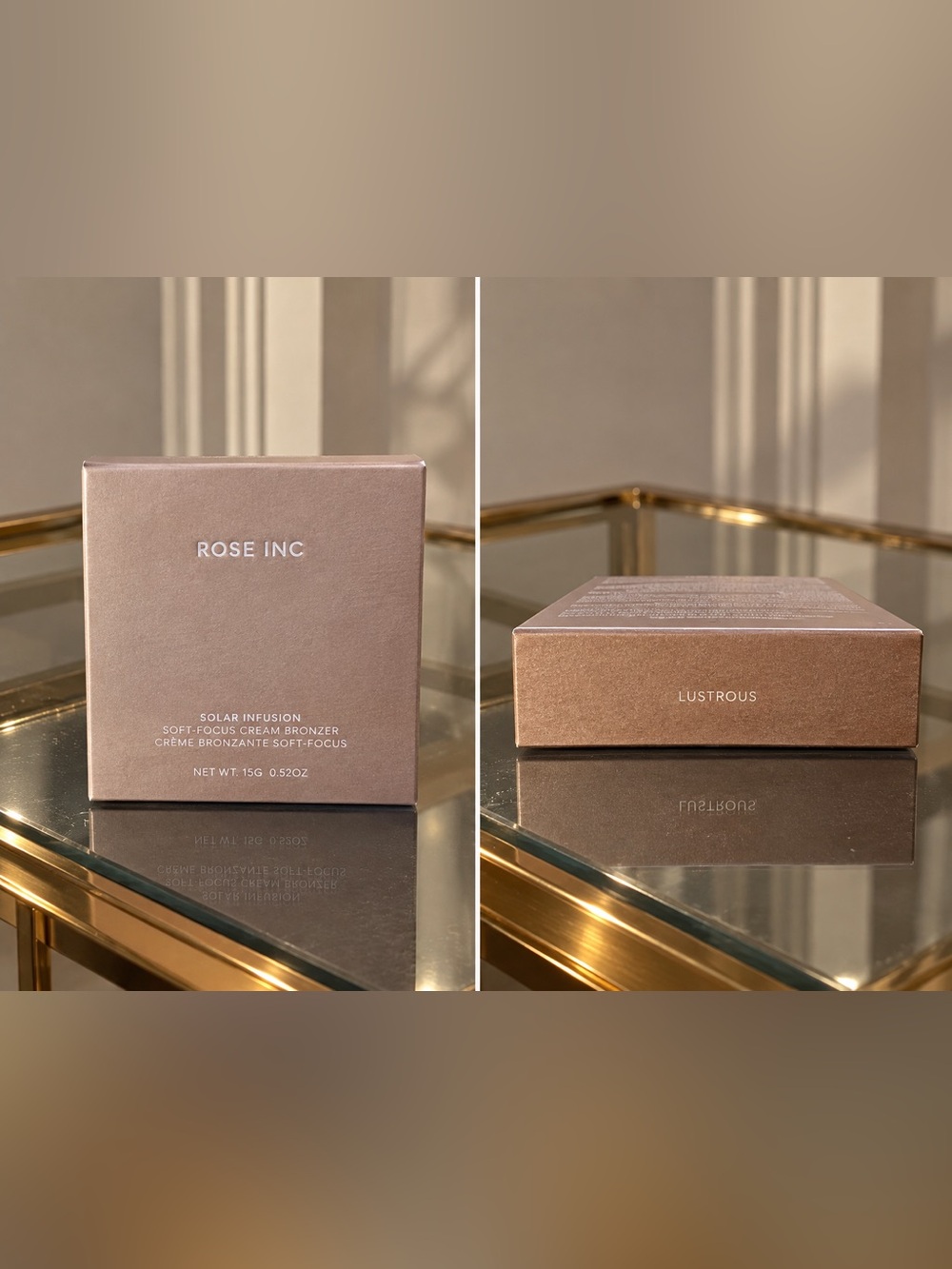 ROSE INC Solar Infusion Soft-Focus Cream Bronzer in Brown lustrous